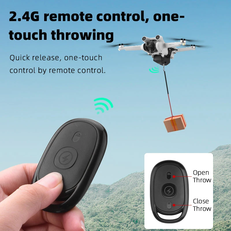 

Airdrop Thrower System for DJI Mini 3 Pro/MINI 1 2/MAVIC PRO/MAVIC 2/AIR 2/2S Drone Fishing Bait Wedding Ring Gift Deliver