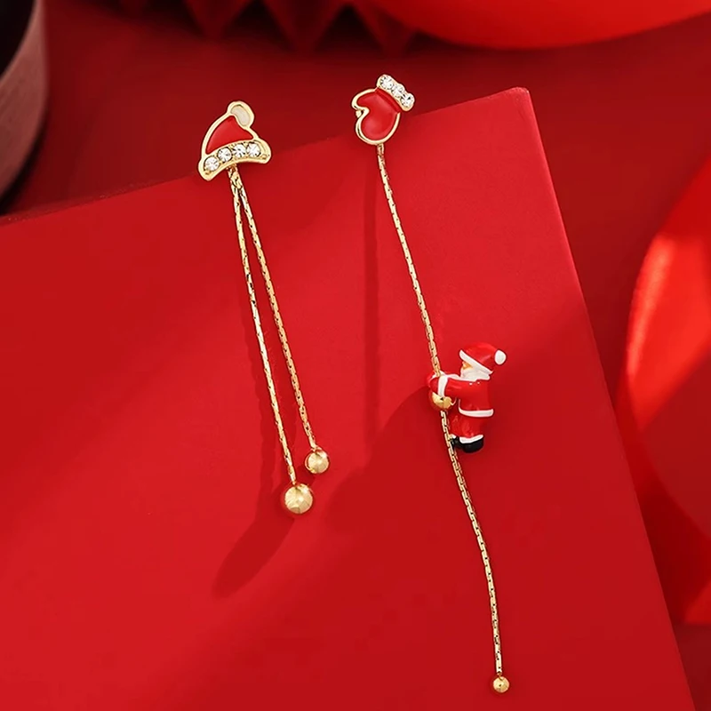 1 пара асимметричных снежинок Санта-Клауса рождественские ботинки шляпа