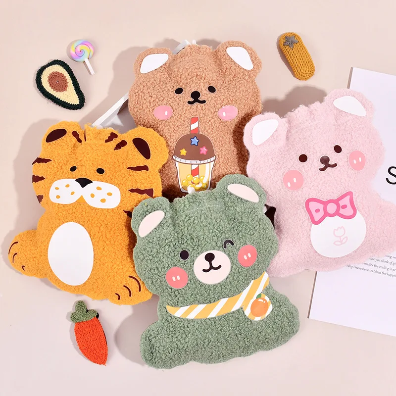 

Cartoon New Animal Plush Hot Water Bag Water Injection Mini Cute Portable Hand Warmer Hot and Cold Portable Hand Warmer