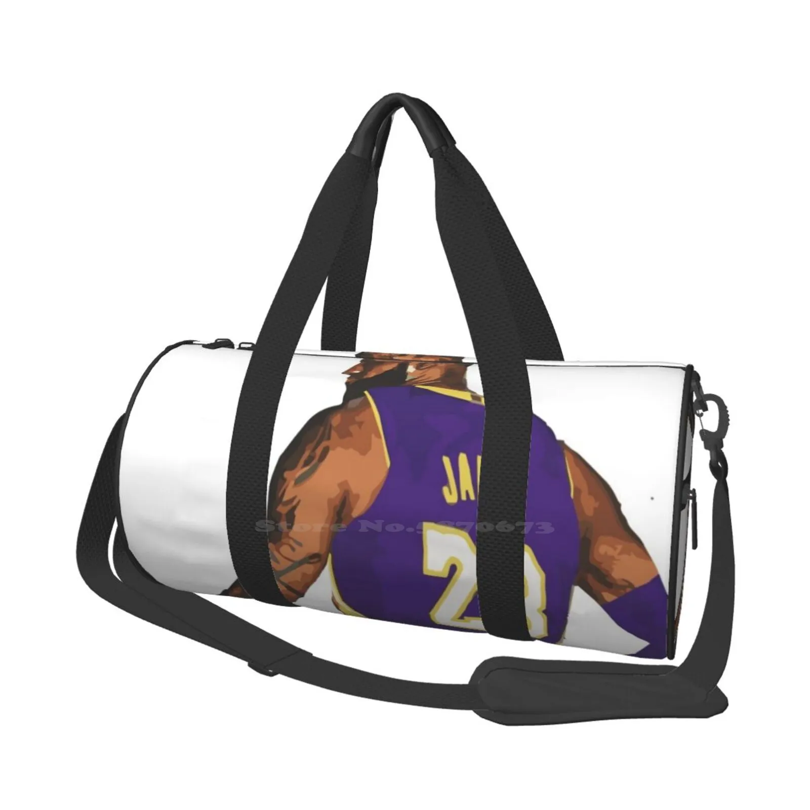 

James Large-Capacity Shoulder Bag For Shopping Storage Outdoor California The Angels Basketball James The King The Goat Show