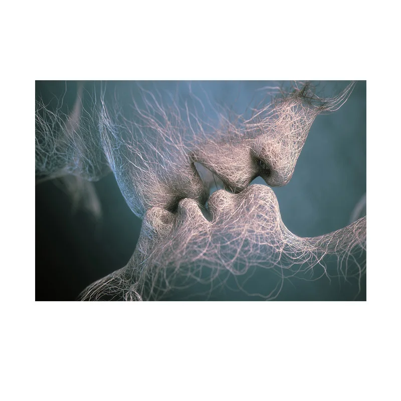 Декоративная картина Kiss Экспресс пожелание лаконичный поцелуй контекст фигура