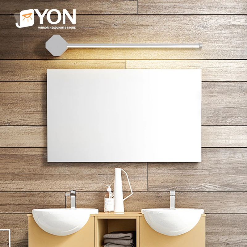 

Modern Led Mirror Front Light Toilet Mirror Makeup Light White and Black Fixture Wall Room Decor Bathroom Wall Lamp