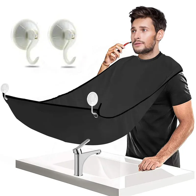 

Man Bathroom Apron Male Beard Apron Razor Holder Hair Shave Beard Catcher Waterproof Floral Cloth Bathroom Cleaning Gift for Man