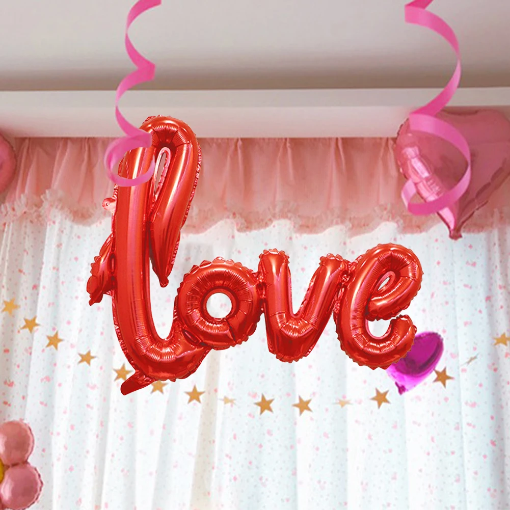 

LOVE Letter Aluminium Foil Balloon Birthday Valentines Wedding Anniversary Romantic love Party Balloons Decoration Supplies