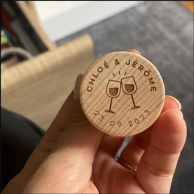 Свадебные сувениры изготовленные на заказ пробка для вина деревянная винных