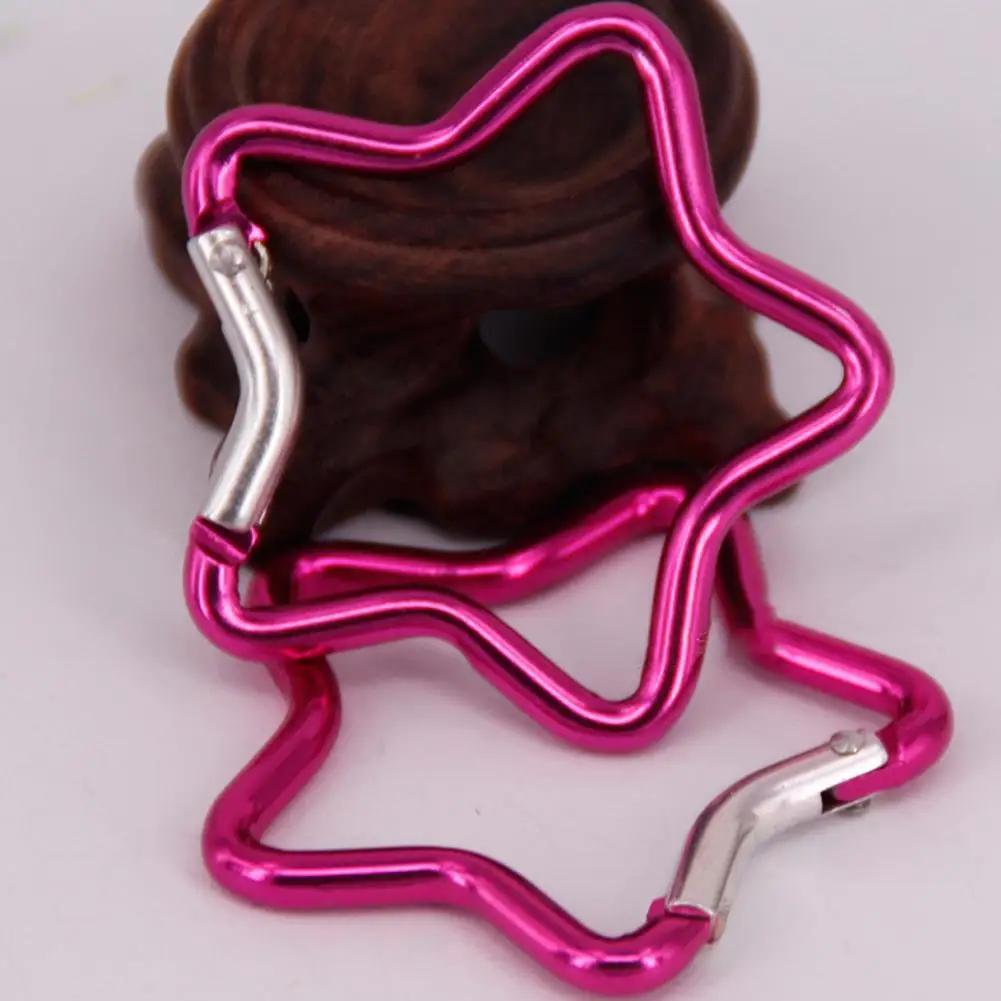 Карабин в форме звезды из алюминиевого сплава брелок с карабином пряжка для