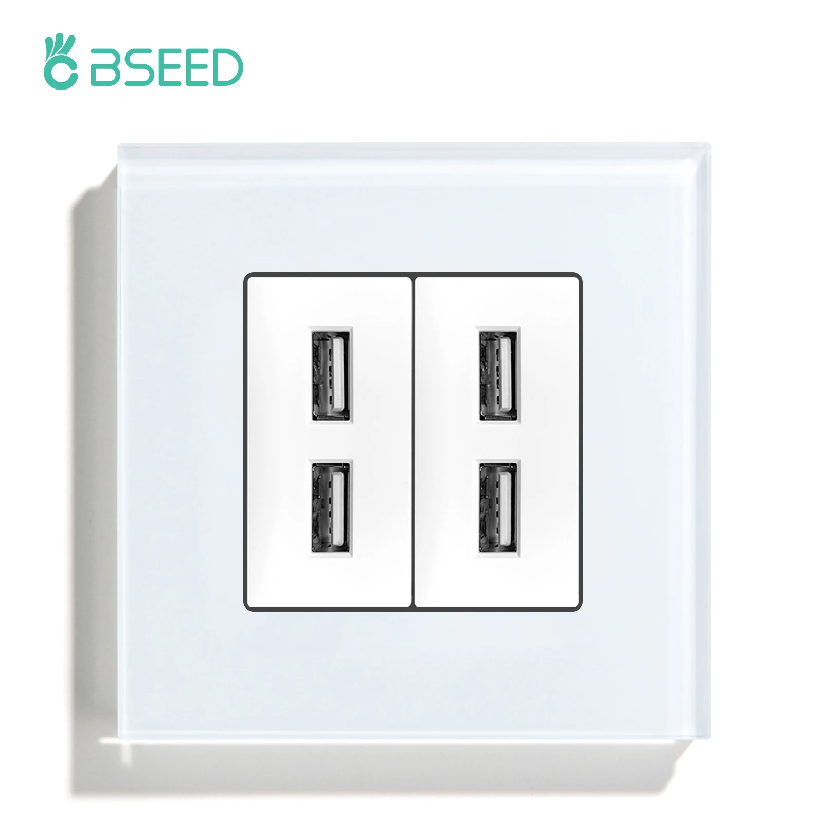 

BSEED Двойная USB розетка черная золотая белая 86 мм