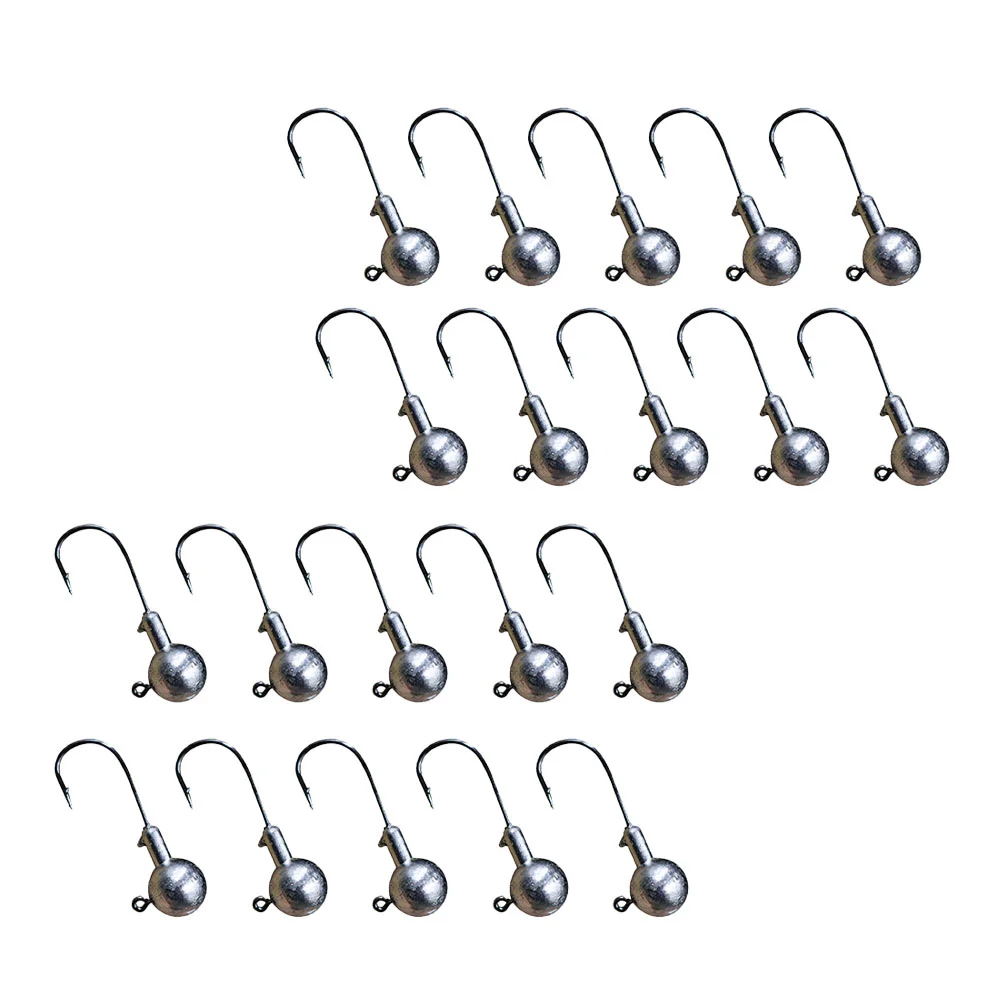 

50 Pcs Fishing Supplies Tube Jig Hooks Metal S Hooks Lure Hook Skyhook Shakyhead Jig Hook Outdoor Fishing Hooks