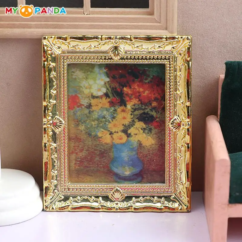 

1:12 миниатюрные фотографии кукольного домика Картина Настенная картина кукольный домик спальня гостиная декоративные аксессуары детские и...