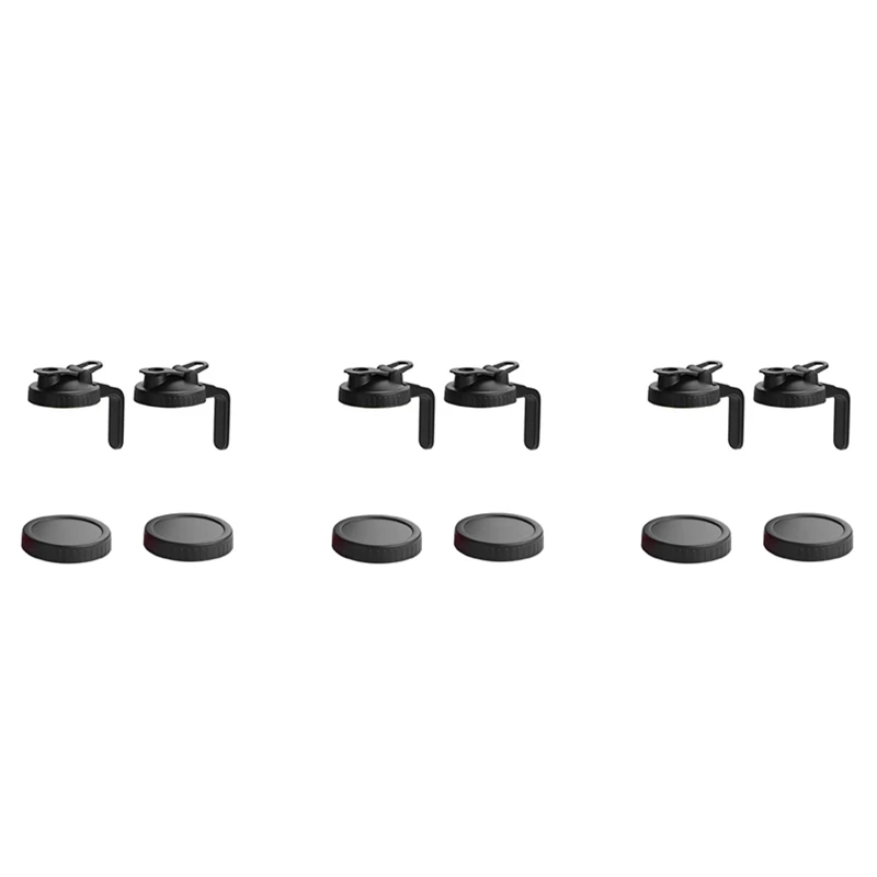 

Wide Mouth Mason Jar Pour Lids,6 Pcs Flip Cap Lid With Handle & 6 PCS Leak-Proof Seal Lids For Food Storage