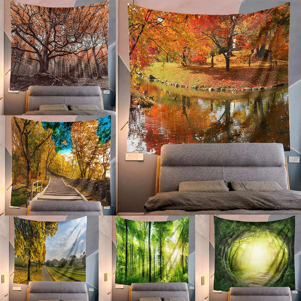 

The Tree Of Life Forest Wall Decoration Room Aesthetic Home Decor Landscapes Weed Tapestry Art Hanging Korean Bedroom South Park