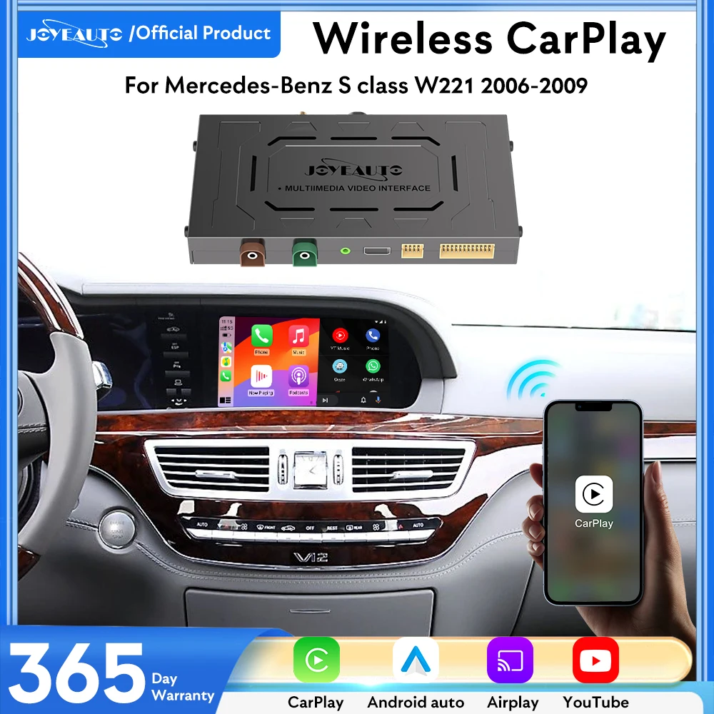 JoyeAuto для Mercedes-Benz S class W221 2006-2009 Wireless Apple CarPlay Android Auto Mirror-Link Модернизация Стабильное