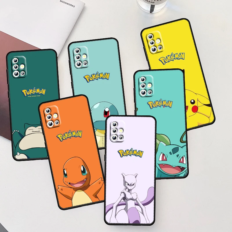 

Pokemon Elves Cute For Samsung Galaxy A04 A04E A42 A12 A02S A91 A81 A71 A51 A41 A31 A21 A01 Silicone Black Phone Case Fundas