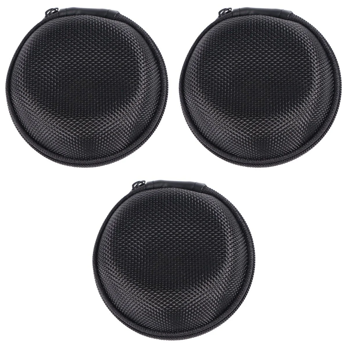 

3pcs Portable Single Watch Travel Case Watch Box with Zipper And Felted Interior for Holding Wristwatch Smart Watch (Black)