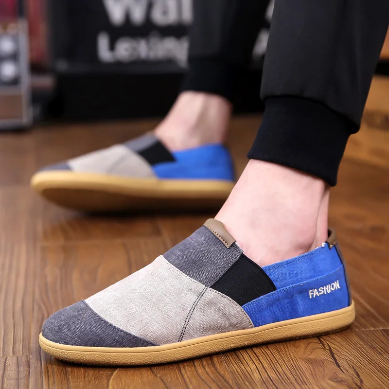

Men Causal Shoes Breathable Wide Slip On Canvas Sneakers Male Linen Shoes Summer Fashion Espadrilles Men Trend Shoes New Loafers