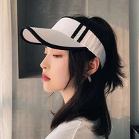 leisure style women girl man hat empty top summer outdoor sunshade ventilation trend fashion solid color splicing motion sun hat