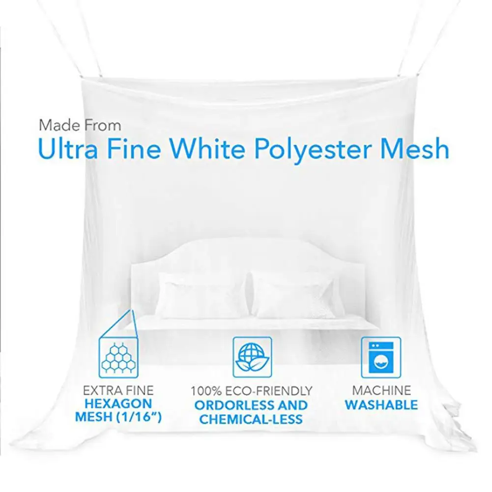 Большая белая москитная сетка для кемпинга внутренняя искусственная насекомая