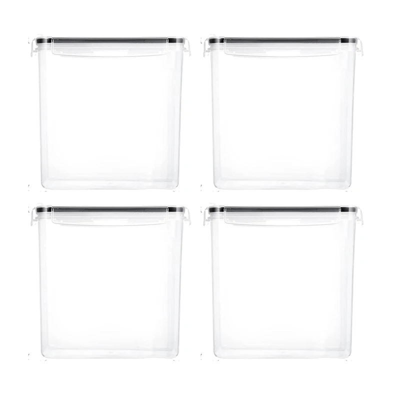 

4 упаковки, 4 л, герметичный контейнер, дозатор для хлопьев, контейнер для сахара и муки, большая емкость