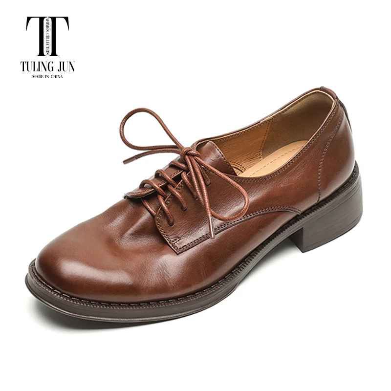 TULING JUN 2024 новинка женская обувь Four Seasons с глубоким вырезом круглый носок процесс