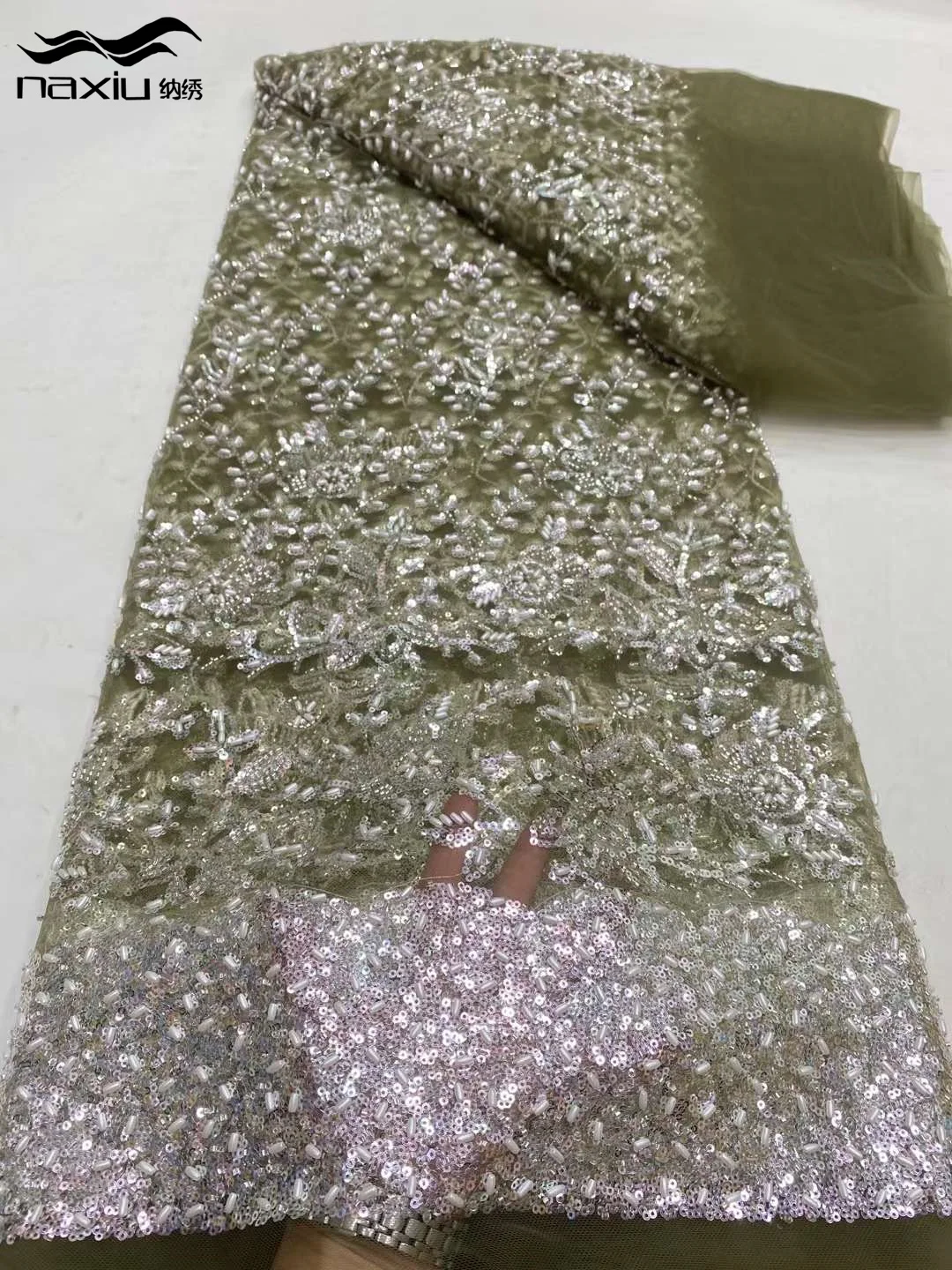 Роскошная африканская кружевная ткань Madison 5 ярдов 2024 Высококачественная