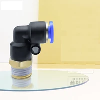 1pc pl elbow pneumatic fitting 14 38 12 18 bsp male thread air quick connector l shape push in hose od 6 8 10 12mm 14mm 16mm