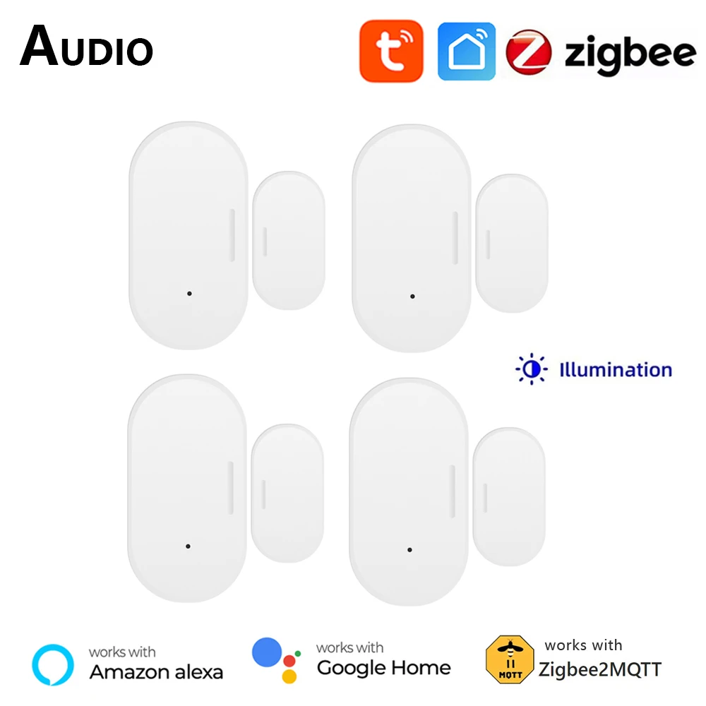 

Датчик окон и дверей Tuya Smart ZigBee, детектор с поддержкой Alexa и Google Home