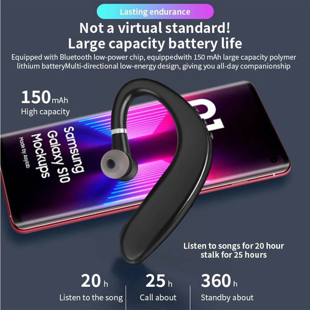 Беспроводные наушники для Samsung Galaxy A12 A20e A20s A21 A21s A22 5G A30 A30s A32 A40 A41 с микрофоном