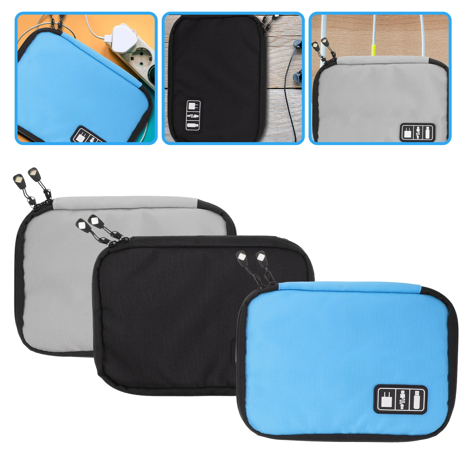 

Organizer Cable Electronic Case Storage Pouch Digital Travel Data Line Carrying Packing