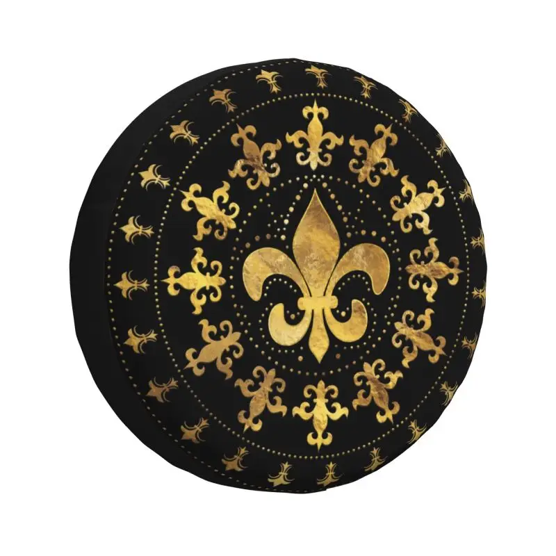 

Fleur De Lis Spare Tire Cover for Toyota Land Cruiser Prado Fleur-De-Lys Lily Flower 4WD 4x4 SUV Car Wheel Protectors