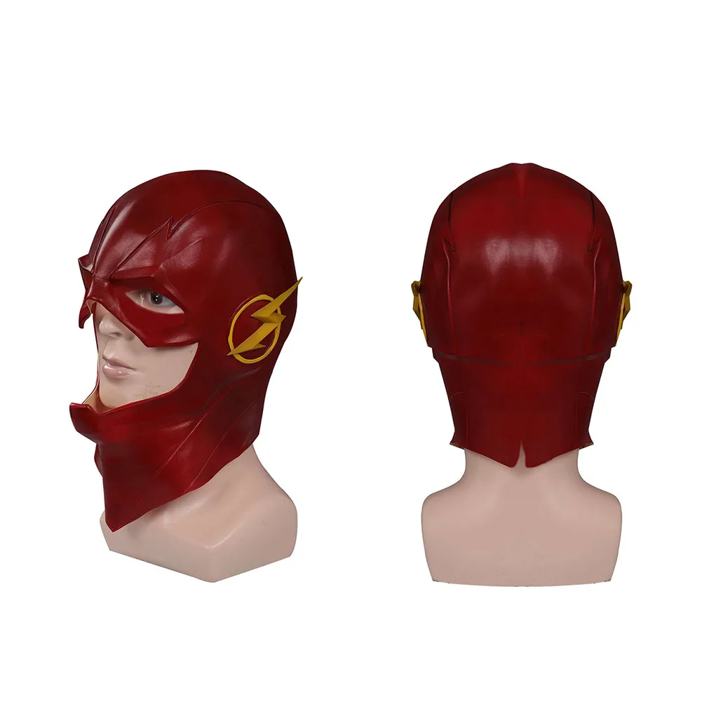 

Barry Allen Mask Cosplay Latex Masks Helmet Masquerade Halloween Party Costume Props