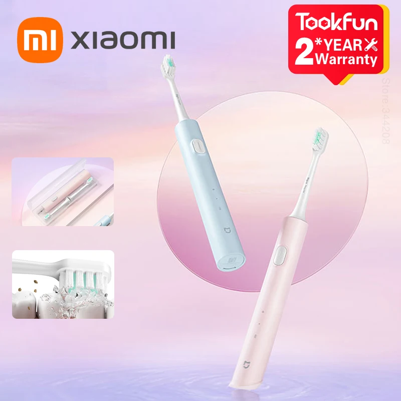 

NEW XIAOMI MIJIA Sonic Electric Toothbrush T200C Portable Whitening Teeth Ultrasonic Cleaner Vibrator IPX7 25 Days Battery Life