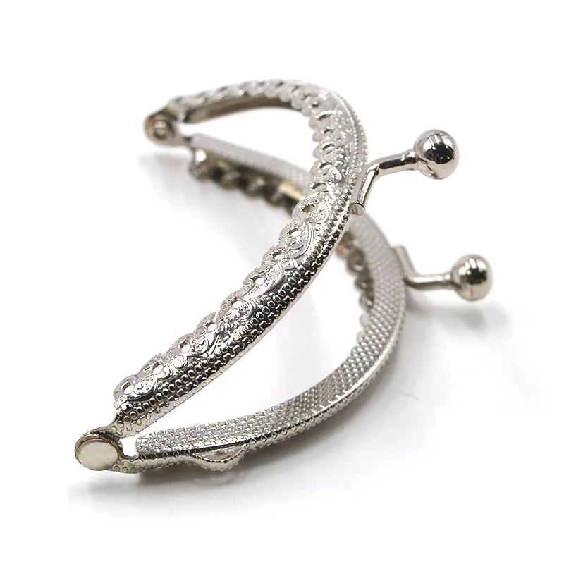 8.5cm Metal Purse Frame Handle for Clutch Bag Handbag Accessories Making Kiss Clasp Lock Antique Bronze  Hardware