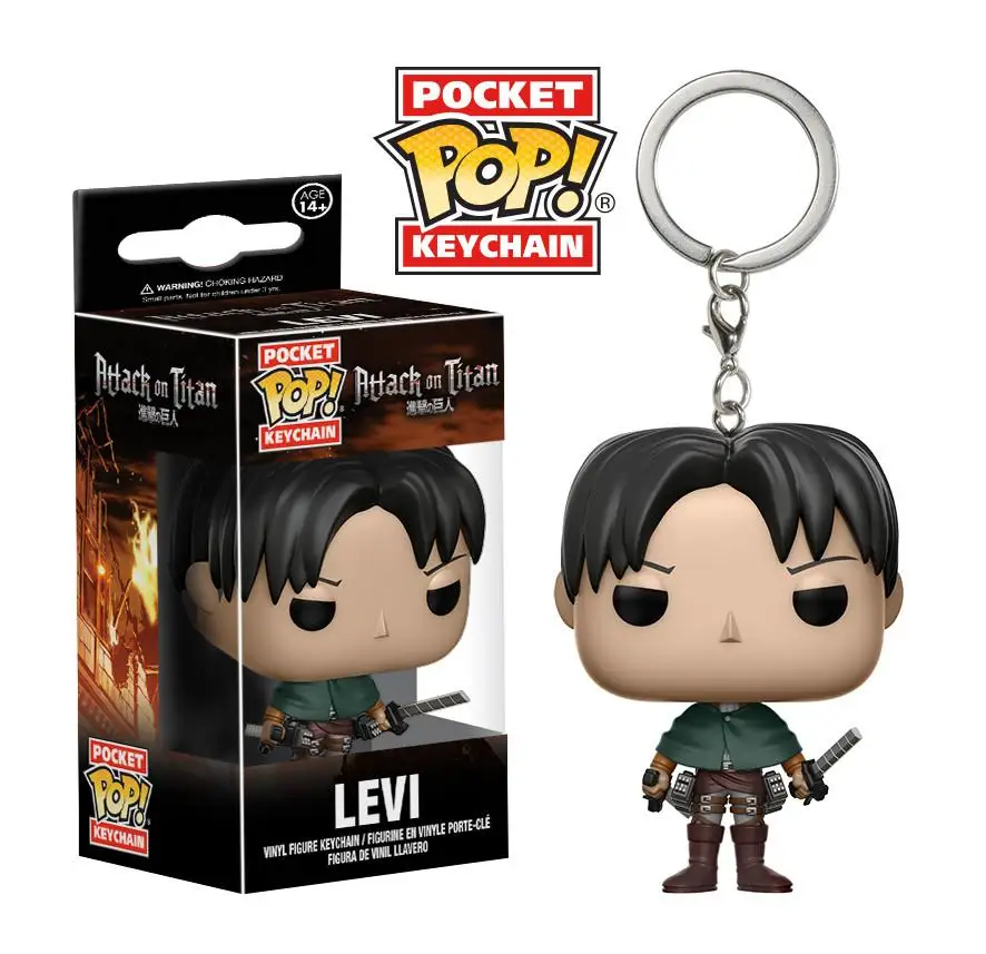 Брелки Funko из атаки на Титанов Levi Eren Jaeger Annie Leonhart Hatsune.Miku экшн-фигурка карманные
