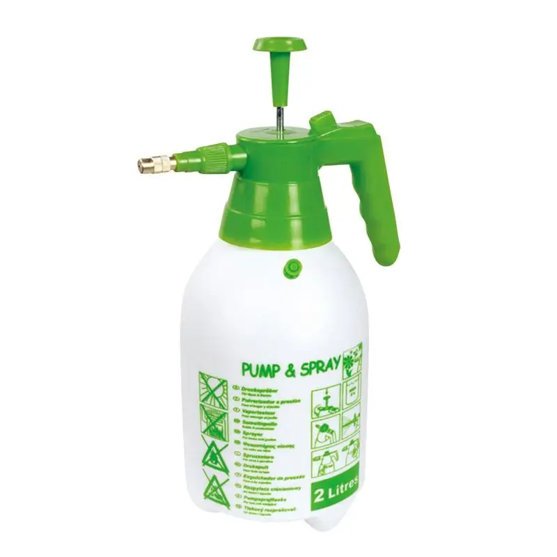 

Ручной садовый распылитель, ручной распылитель для газона, помпа высокого давления, ручной распылитель для газона с блокируемым переключателем, регулируемая насадка, 2 л