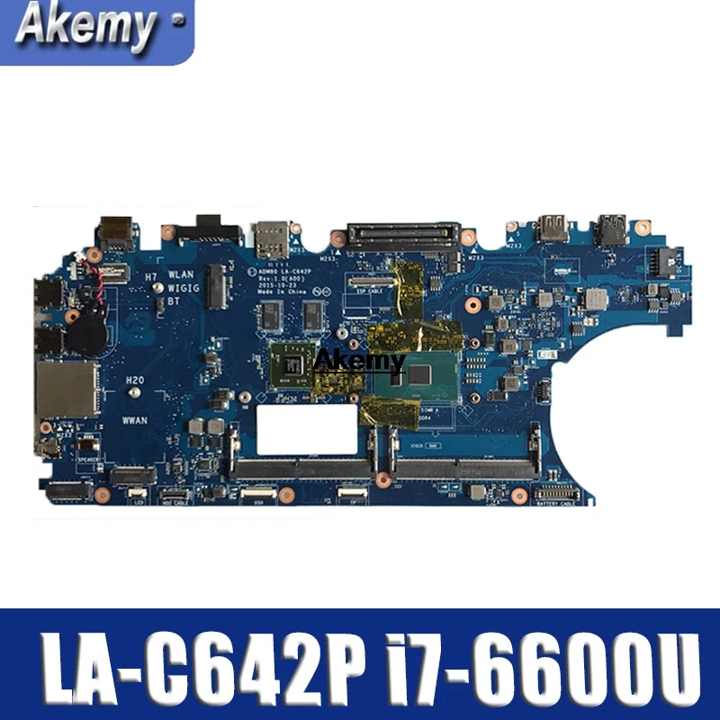 

For DELL Latitude E5570 Laptop Motherboard ADM80 LA-C642P REV:1.0(A00) i7-6600U mainboard notebook PC