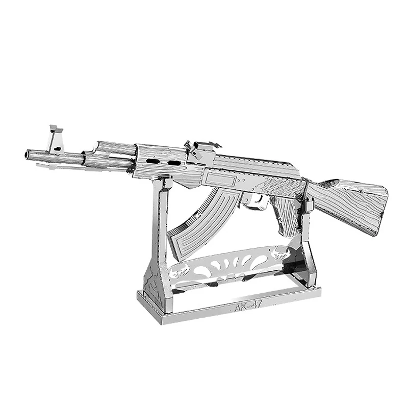 

3D Metal Puzzle AK47 model KITS Assemble Jigsaw Puzzle Gift Toys For Children