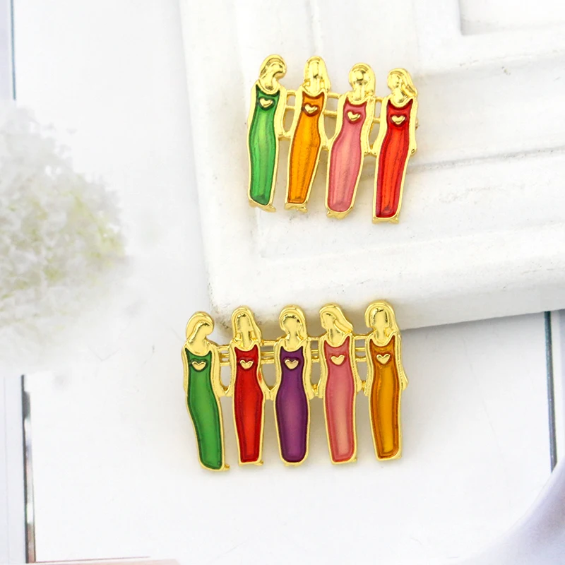 Эмалированная булавка для лучших друзей 5 стилей романтичные Металлические