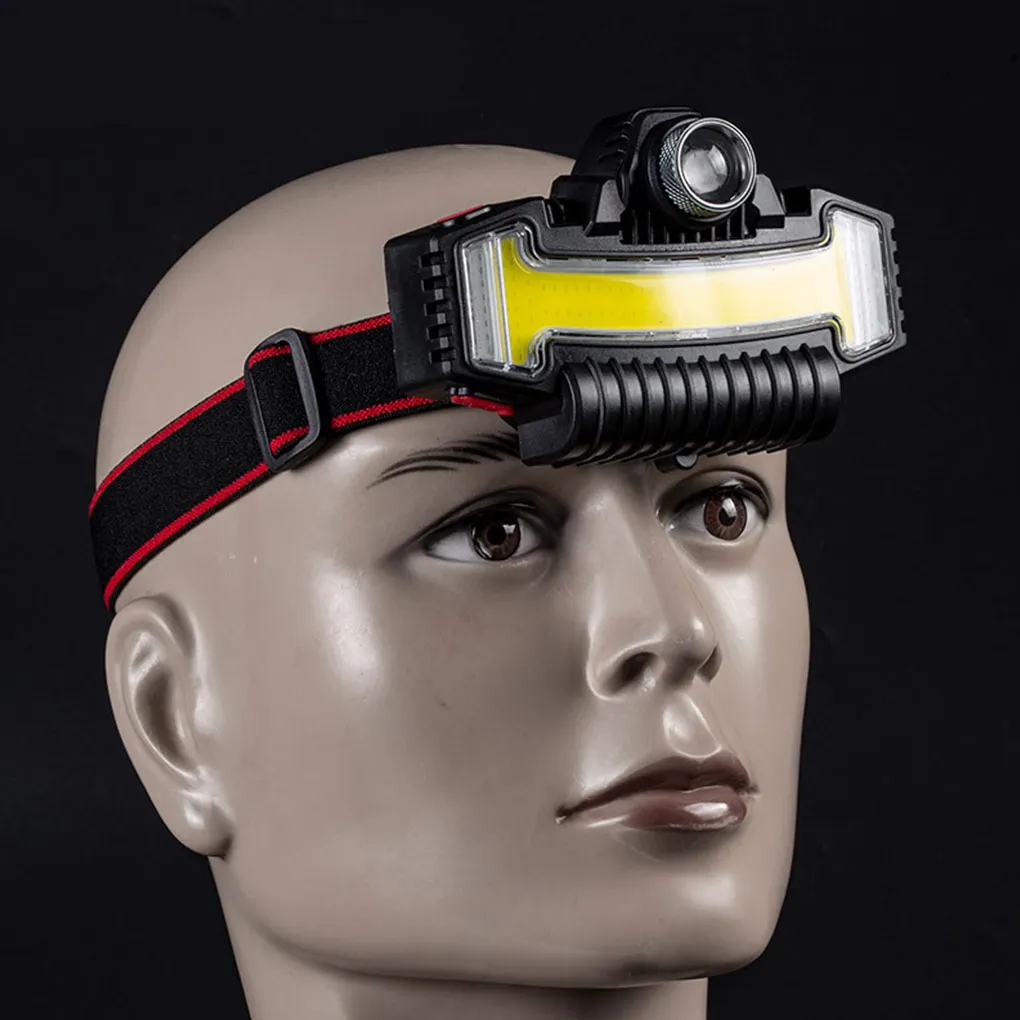 

Водонепроницаемый Головной фонарь с регулируемой яркостью, 5 режимов, перезаряжаемый уличный фонарь с углом 90 градусов для походов и охоты