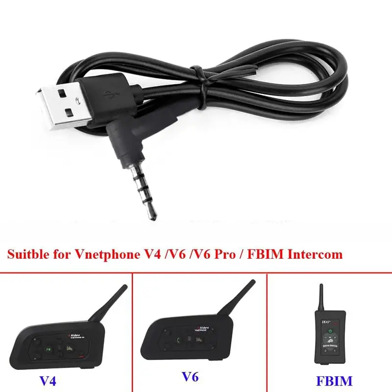 Аксессуары для шлема, Интерком, зарядный USB-кабель для aoas Vnetphone V6 V4 V4C V6C V6 Pro FBIM, гарнитура для мотоциклетного шлема