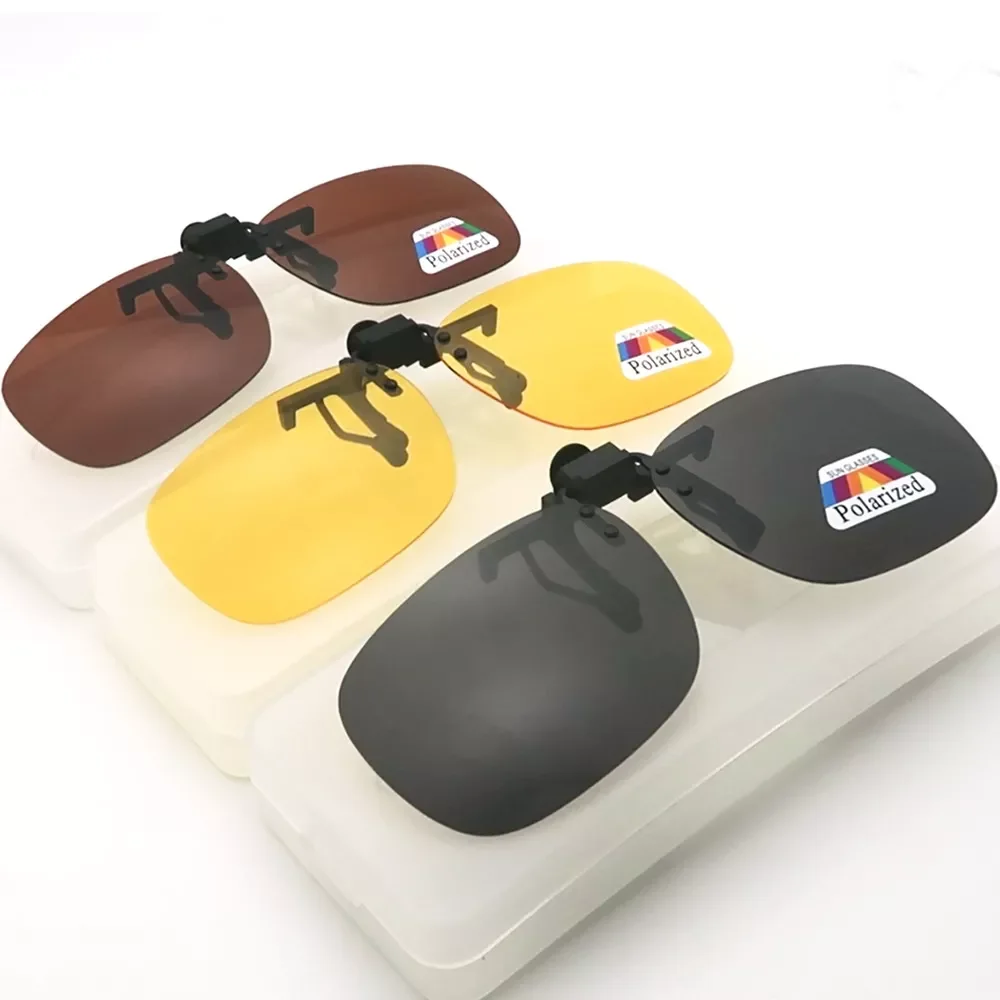 

Day Night Vision Clipon Flipup Lens Sunglasses Driving Glasses