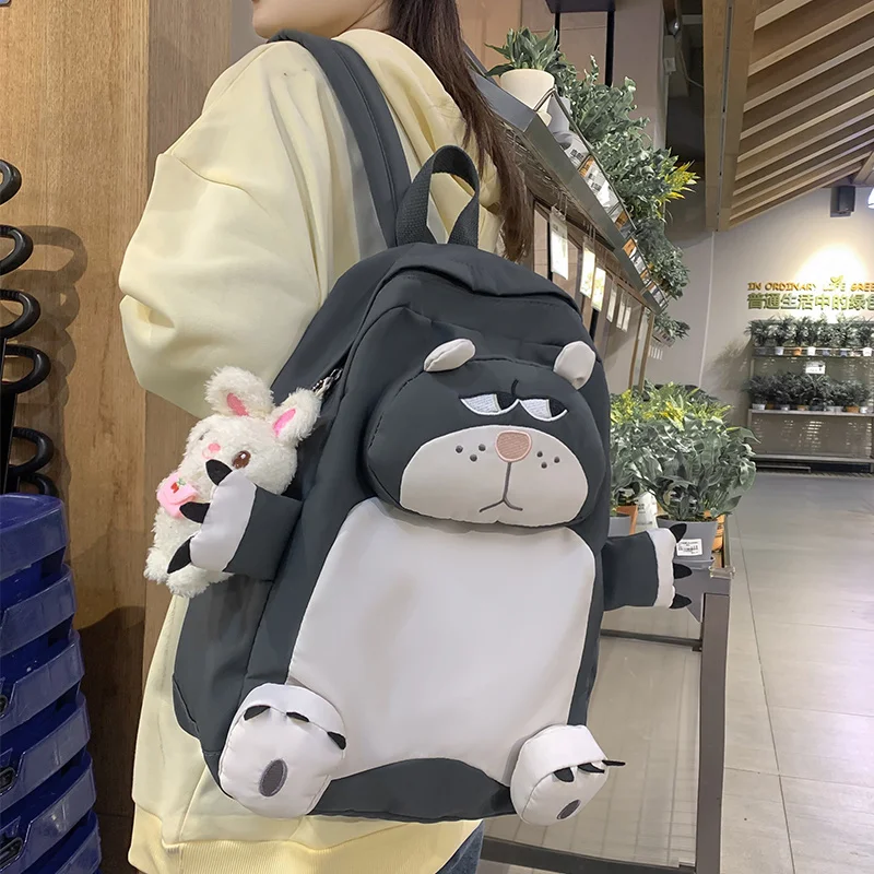 

Cute Bear Young Girl School Backpack Female Large Capacity Kawaii Back Pack Mochila Pink Women Bagpack Nylon Cartoon Schoolbag