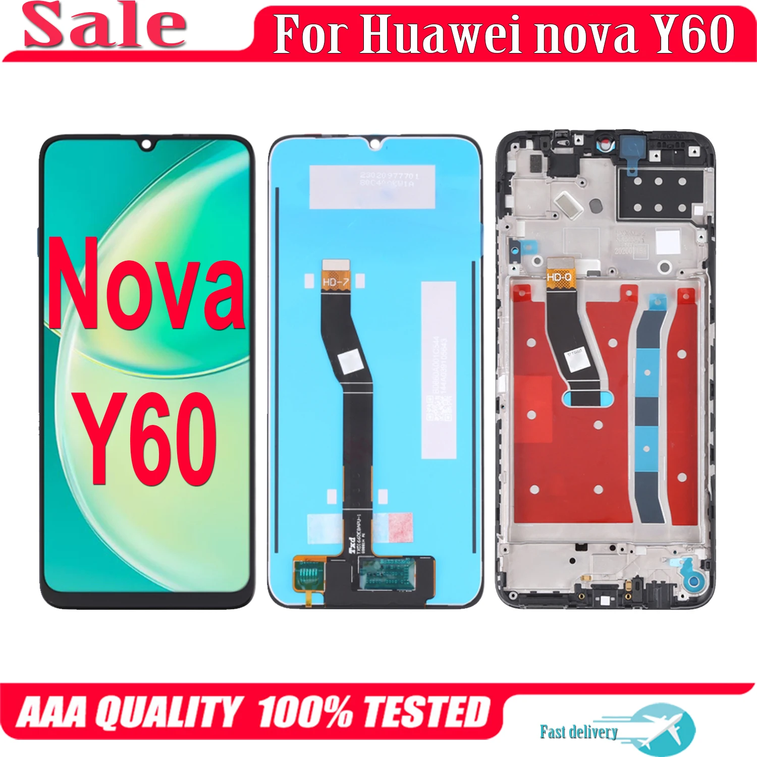 6,6 'оригинальный для Huawei Nova Y60 WKG-LX9 Wukong-L29A LCD дисплей сенсорный экран сменный дигитайзер в сборе