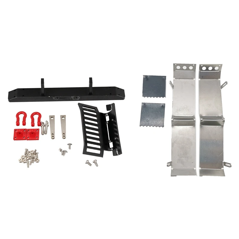 

Обновленный металлический передний бампер с крючками для WPL 1/16 B24 B36 и металлический задний грязевой брызговик для 1/16 WPL B16