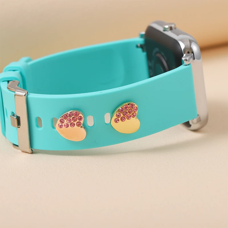 

Decoration For Apple Watch Band Decorative Charms Zircon Jewelry Strap Nails Bracelet Silicone Strap Accessories for Iwatch