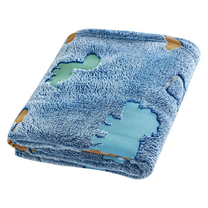 

Two Styles In Ones Luminous Blanket Cartoon Dinosaur Pattern And Stylish Solid Color Warm Throw Blanket For Kids Boys Girl