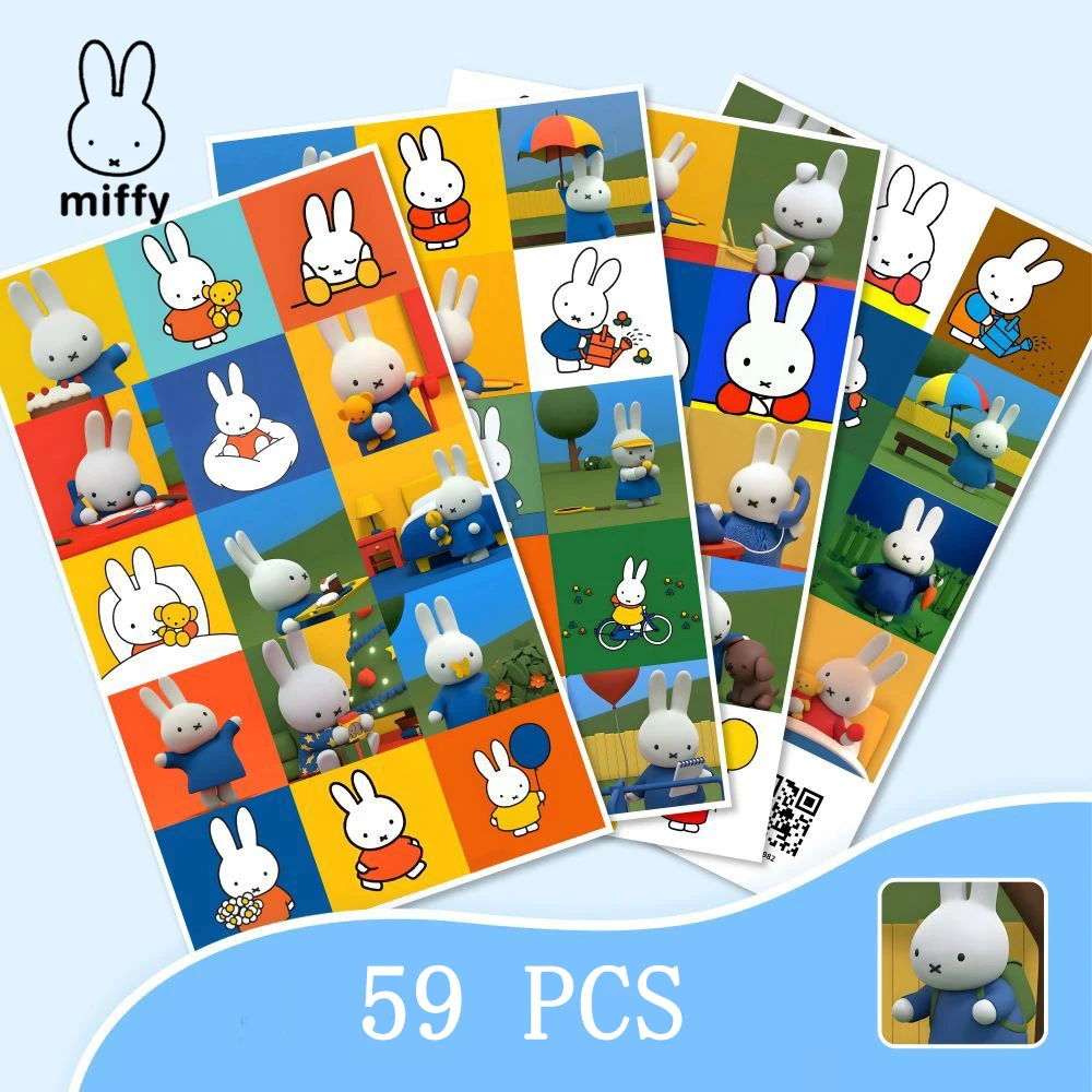 Kawaii Miffy наклейки с кроликом мультяшный персонаж граффити украшение для багажа
