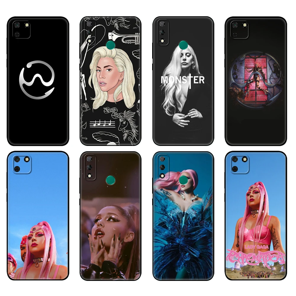 

Black tpu Case For Huawei Y9S Y6S Y8S Y5P Y7P Y8P Case For Huawei Y5 lite Prime 2018 Y6 2019 Cover chromatica Lady Gaga