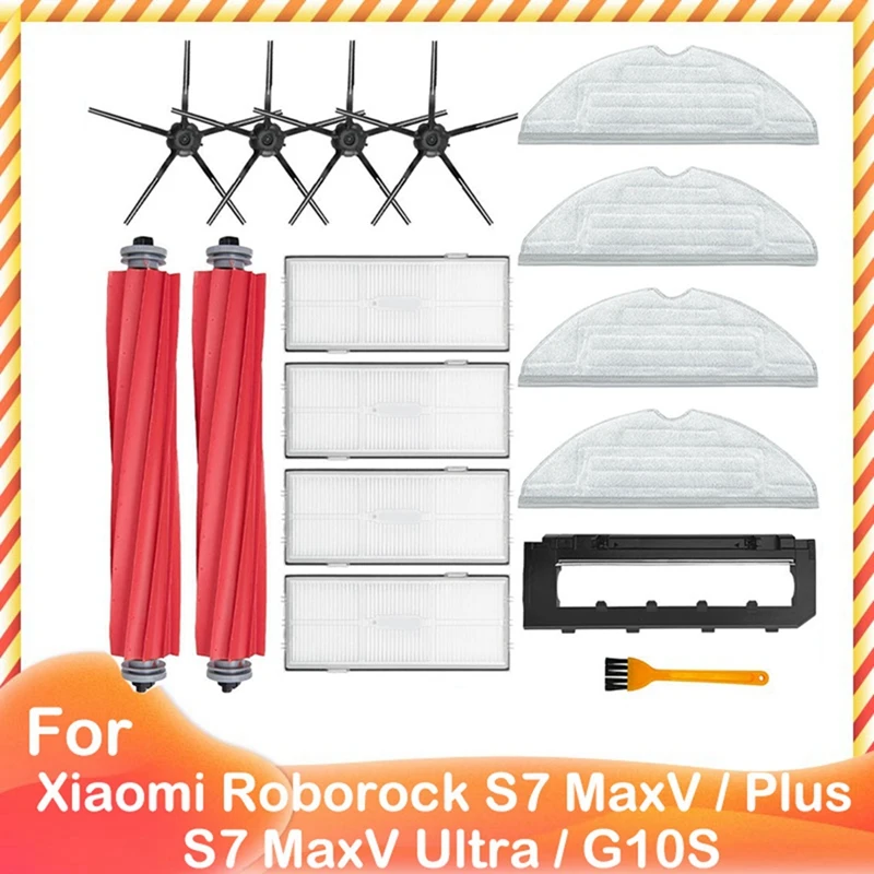 

Promotion!For Xiaomi Roborock S7 Maxv S7 Maxv Plus S7 Maxv Ultra G10S Robot Vacuum Part Main Side Brush Hepa Filter Mop Cloth