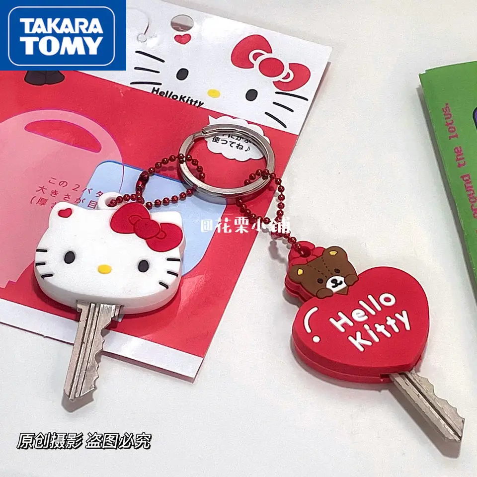 

TAKARA TOMY мультяшный милый чехол для ключей Hello Kitty студенческое общежитие силиконовый чехол для ключей декоративный кулон