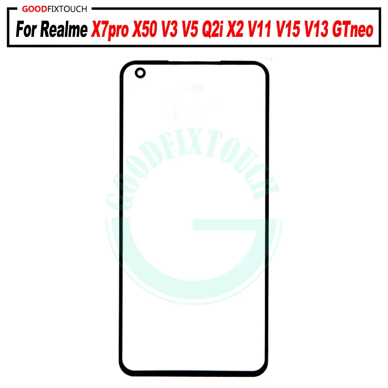 Для Realme Q Xlite X7pro X50 V3 V5 Q2 Q2i X2 V11 V15 V13 GTneo Переднее стекло сенсорный экран верхняя